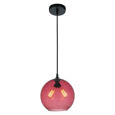 Cwi Lighting 2 Light Mini Pendant With Transparent Purple Shade 5553P12 - Purple (2L)